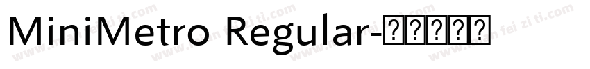 MiniMetro Regular字体转换